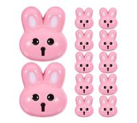 12pcs Pink Resin Bunny Buttons, Small Sewing Fasteners | Cute Rabbit Shape, Smooth Polished Surface, Rounded Edges, Easy to Sew onto Garments, Shoes and Handmade Projects