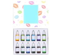 12pcs Plant Pigment Lip Gloss Colorant White Vitamin C Formula | Natural Vegetarian Pigments, High Concentration Blend, Non Irritating Finish, Variety of Color Choices