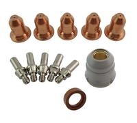 12pcs Plasma Cutter Tips and Nozzles Kit for CUT30 PC210 LC25 Torch, Consumable Parts Compatible with Bossweld WIA for parker for surecut Welding Machines