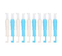 12pcs Plastic Automatic Needle Threader for Sewing Machine, Ergonomic Sewing Threader Tool with Easy Threading Design, Includes Instructions for Home Sewing Use