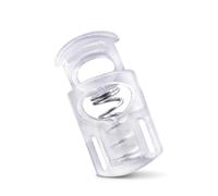 12PCS Plastic Clear Cord Locks for Drawstring, Small Paracord Spring Toggle Stopper Clasp Elastic Shoeslace Lock String Clips Sweatpants, Gloves, Bungee Swim Goggles Replacement