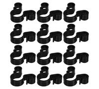 12pcs Plastic Double-Holes Bottle Clip Candle Holder for Parties | Black Reusable Design, Secure Fit for Many Bottles, Suited to Events, Bars, Clubs, Gatherings