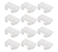 12pcs Plastic Drawer Guide Brackets for Cabinet Slides, White | Easy to Install Plastic Parts, Bulk Replacement for Dresser Drawers, DIY Home Repair, Tool-friendly Fitting