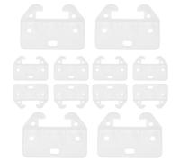 12pcs Plastic Drawer Stopper for Cabinet and Bedside Table Drawers | White PP Design, Screws Included, Extra Security and Alignment Support, for Wardrobe Home Improvement
