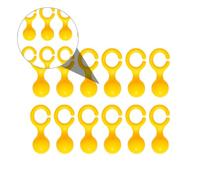 12pcs Plastic Foldable Umbrella Holder Sticky Hook for Table Use | Yellow Plastic, Stable Suspension and Multi-surface Fit, for Office Workers, Commuters, Balcony Rails Random Color