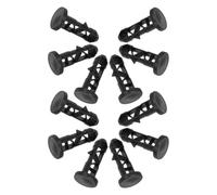 12pcs Plastic Trash Can Lid Hinge Pin for 240L Bin Replacement | Black 6.5x3x3cm Part, Secure Closure for Dustbin Lid Latch, Garage Workshop Use