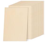 12Pcs Plywood Sheets, 300x 400 x 2mm Unfinished Basswood Sheets Board for Woodcraft Model, Crafts, Painting, Engraving, Stenciling, Home Decor