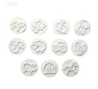 12pcs Polymer Clay Stamp and Molds Set for Soft Clay, Wax, Resin Crafts, Adaptable for Scrapbook, Card Making, Sealing Wax Stamp, Cookie Stamps