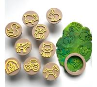 12pcs Polymer Clay Stamp and Molds Set for Soft Clay, Wax, Resin Crafts, Adaptable for Scrapbook, Card Making, Sealing Wax Stamp, Cookie Stamps