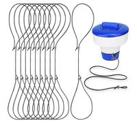12pcs Pool Chlorine Floater Leash, Tether Floating Chlorine Dispenser Float Tether Leash to Pool Vacuum Hose for Protect Pool Chlorine Float from Collision Damage