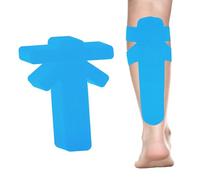 12pcs Precut Kinesiology Tapes for Calf Muscles, Waterproof & Breathable Athletic Calf Support Strips Tape Elastic Sports Tape Stickers for Swelling Muscle Recovery (Blue)
