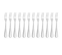 12pcs Premium Stainless Steel Forks Set for Dessert Cake Fruit Salad Appetizer, Small Food-Grade Pastry Forks Mirror Polished Reusable, Dishwasher Safe Silver Metal Forks for Home Kitchen Party(13 cm)