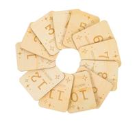 12pcs Printed Wooden Slices Monthly Growth Cards for Baby