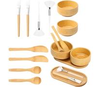 12Pcs Professional Face Beauty Tools Set Includes Brushes Bowls Spoons Spatula for Skincare Makeup Supplies Face Brush Bowl Spoon Set