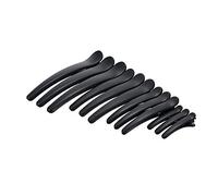 12Pcs Professional Hair Clips Salon Styling Hairdressing Sectioning Cutting Clamps Plastic Grip High Elastic Spring Hold Tight No Crease Hairdresser Tools