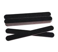 12Pcs Professional Nail Files, 100/180 Grit Double-Sided Nail Files Set for Natural or Acrylic Nails, Fingernails Buffer File for Home Salon (Black)