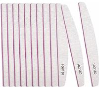 12PCS Professional Nail Files Double Sided Emery Board 100/180 Grit Washable Nail Files, Fingernail Buffering Files Manicure Tools Nail Styling Tools Pet Grooming Tools