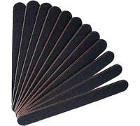 12PCS Professional Nail Files Double Sided Emery Board (100/180 Grit) Washable Nail Files, Fingernail Buffing Files for Home and Salon Use - Black