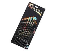 12PCS Professional Paint Brush Nylon Bristle Watercolor Brush For Acrylics Watercolor Oil Painting Face And Body Art Gouache Brushes