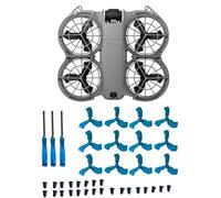 12Pcs Propellers Compatible with DJI Neo 2 Accessories - Plastic Replacement Propeller Blades, Lightweight Quiet Low-Noise Design, Durable Flexible Drone Spare Parts with Screws and Screwdriver(Blue)