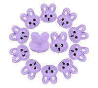 12pcs Purple Rabbit Shaped Resin Buttons for Sewing Crafts, 1.7x1.5x1cm | Shank-back Attachment, Easy to Sew, Retro Finish, Suitable for Garments, Shoes and Fabric Projects