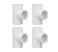 12Pcs PVC Tee Pipe Fittings Plastic Equal Diameter Joints Adapter T Shape Pipe Fitting Adapter Pipe Connector Water Supply Home Improvement(32mm)