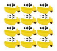 12Pcs Quail Water Cups Pigeon Automatic Waterer Birds Waterer Feeder Drinking Cup Bowl Poultry Bird Watering System Farming Tools for Cage Hang Drinker Breeding Poultry Bowls