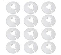 12Pcs Radiator Pipe Covers White Radiator Pipe Collars, Water Pipe Cover Decoration Wall Pipe Cover, Plastic White Radiator Pipe Covers for 15MM Diameter Pipe Decoration