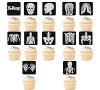 12Pcs Radiology X Ray Cupcake Toppers,Radiology Birthday Party Decorations X ray Theme Cupcake Picks Decorations,for Radiology Xray Doctor Nurse Birthday Party Decorations,Baby Shower Supplies