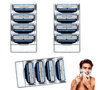 12Pcs Razor Blades Compatible with Mach-3 for Men,Manual Razors Blade Replacement,Handle Enhanced Shaver Refills for Smooth Shaving,Skinguard Sensitive Razorblades Refill with Double Lubrication Strip