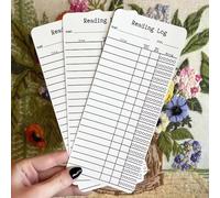 12Pcs Reading List Bookmark (Reading Log), Library Card Bookmark, Book Lover's Tracker