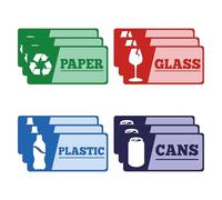 12PCS Recycle Stickers for Trash Bins Garbage Recycling Sticker Self-Adhesive Vinyl Trash and Recycle Stickers for Home Office Hotel Apartment School Recycling Signs for Indoor/Outdoor Garbage Can