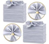 12PCS Red Satin Napkins,Silky Soft Smooth Napkins For Restaurant, Weddings, Dinner, Party,Christmas Decoration(Silvery)