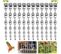 12pcs Reflective Bird Deterrent Rods Compatible with Existing Garden Structures for Integrated Pest Management Solutions