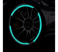 12PCS Reflective Car Wheel Hub Stickers,Night Safety Warning Reflective Stripe Decals Car Auto Truck Motorcycle Bicycle Wheels Rim Decal (Mint Green)