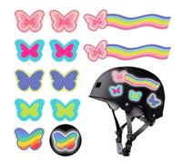12Pcs Reflective Stickers,High Visibility Adhesive Stickers Warning Reflective Sticker Waterproof Safety Helmet Sticker Reflector for Bike Reflective Decals Cycling and Helmets Reflective Stickers Set