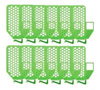 12Pcs Refrigerator Dividers, Plastics Refrigerator Snap-On Dividers Plates For Refrigerators, Drawers, Dressers, Cabinets, And Storage Boxes(Green)