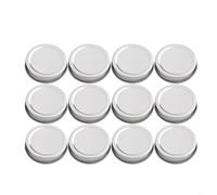 12PCS Regular Mouth Canning Lids Reusable Metal Tin