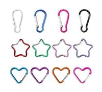 12pcs Reliability Aluminum Carabiner Clip Alloys Caribiner Hook For Mountaineering Traveling Light Weight Carabiner