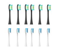 12PCS Replacement Tooth Brush Heads,Compatible for Oclean X/X PRO/ Z1/ F1/ One/Air 2 /SE Sonic Soft Electric(6 Black 6 Blue)