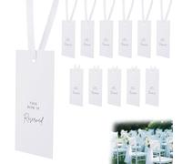 12pcs Reserved Seating Chair Signs, White This Row is Reserved Signs with Ribbon Hanging for Wedding Church Party Celebrations Church Pews