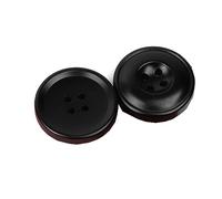 12pcs Resin 4 Holes Buttons Sewing Accessories for Clothing Decorative Plastic Buttons DIY, Black, 28mm