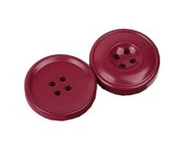12pcs Resin 4 Holes Buttons Sewing Accessories for Clothing Decorative Plastic Buttons DIY, Wine Red, 30mm