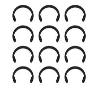 12pcs Retaining Clip Rings for Cricut Maker, Metal C-Shaped Rubber Roller Resolution Rubber Roller Replacement, Keeping Rubber Roller in Place (Black)