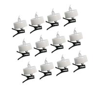 12PCS Reusable Flameless Tealight With Clip Decorative LED For Centerpieces Holiday Parties Weddings Lighting Dinner LED Set