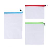 12PCS Reusable Produce Bags, Netted Mesh Bag Vegetable Fruit Toys Storage Vegetable Storage Bags Refrigerator Keep Fresh Grocery Food Fruits Veggie Green Net Bag