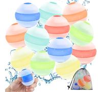 12PCS Reusable Water Balloons Self Sealing Quick Fill Water Bombs