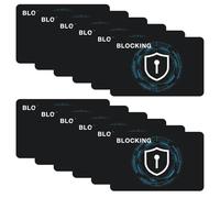 12PCS RFID Blocking Card, Black Credit Card Protector Anti-Theft NFC Blocker, Trusted Force Field Max Data Blocking Card, 2.13in×3.37in, Plug-and-Play Wallet Shield, Efficient Wallet Defender