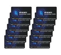 12PCS RFID Blocking Card, Black Credit Card Protector Anti-Theft NFC Blocker, Ultra-Thin Credit Card Protector for Wallets, Trusted Force Field Max Data Blocking Card, Efficient Wallet Defender