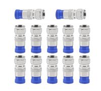 12Pcs RG6 Coaxial Cable Connector F Type Compression Connector Compression Fitting Coax Adapter for Mobile Cable TV, Audio, Video, Lighting, RF Cables, and Cable Modems